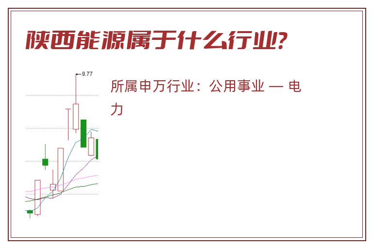 陕西能源属于什么行业？