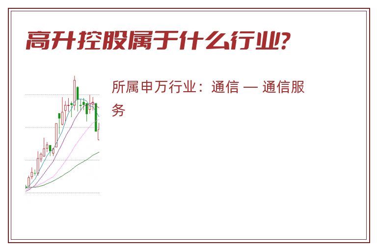 高升控股属于什么行业？