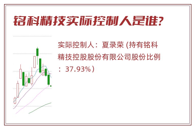 铭科精技实际控制人是谁？