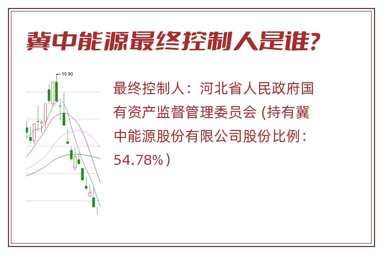 冀中能源最终控制人是谁？