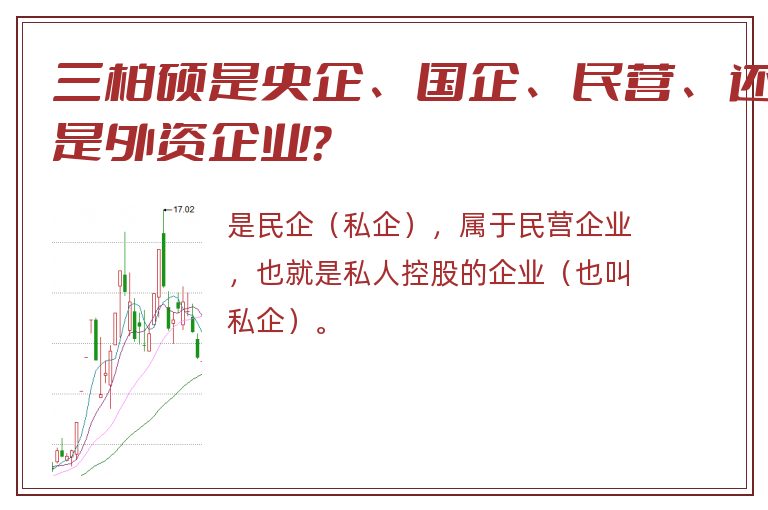 三柏硕是央企、国企、民营、还是外资企业？