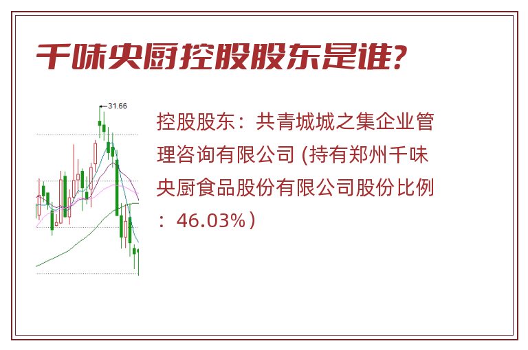 千味央厨控股股东是谁？