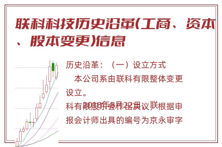 联科科技历史沿革（工商、资本、股本变更）信息