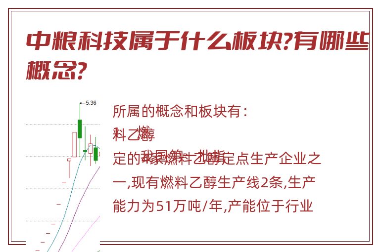 中粮科技属于什么板块？有哪些概念？