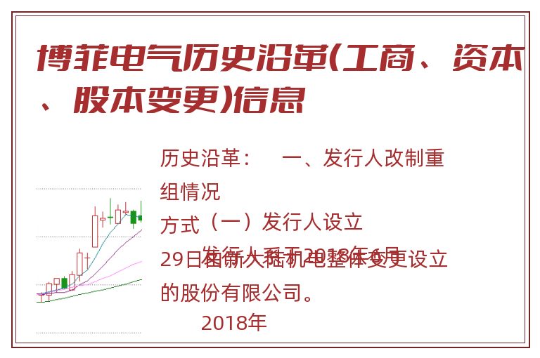 博菲电气历史沿革（工商、资本、股本变更）信息