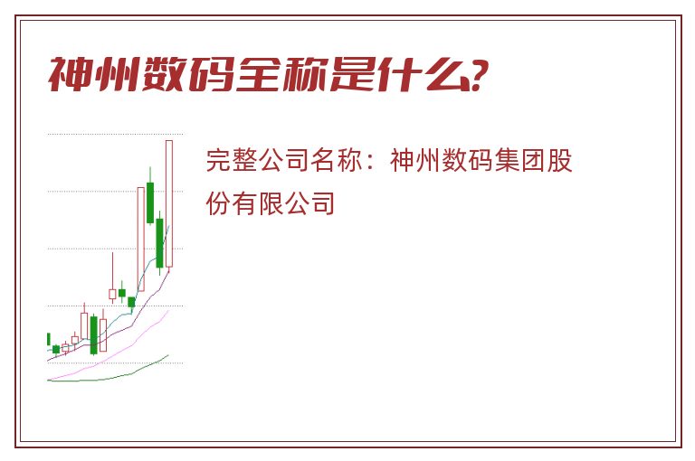 神州数码全称是什么？