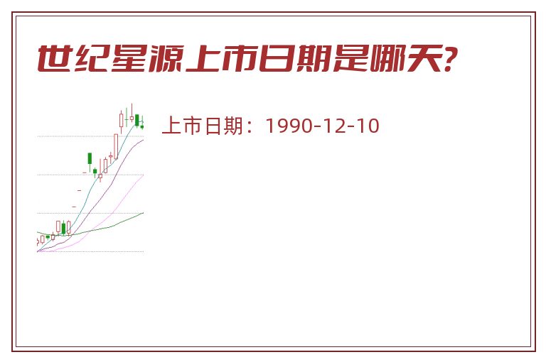 世纪星源上市日期是哪天？